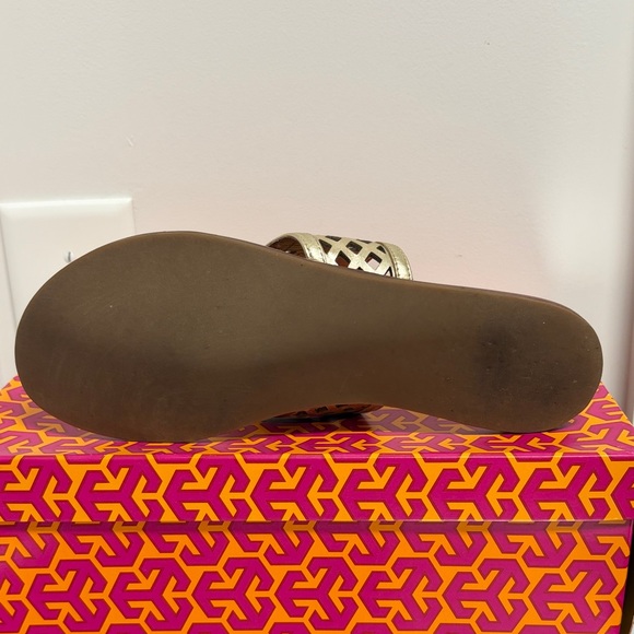 Tory Burch Metallic Gold Sandals - Picture 5 of 7